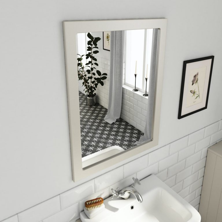Orchard Dulwich stone ivory bathroom mirror 800 x 600mm