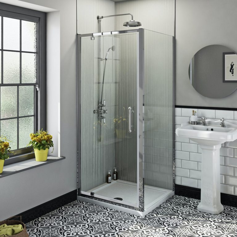 Orchard Winchester traditional 6mm square pivot shower enclosure 900 x 900